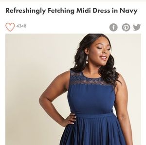 Modcloth Navy Dress 1x